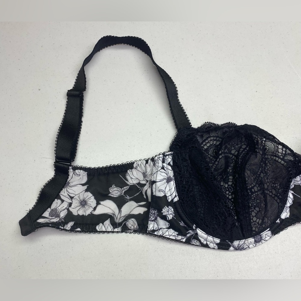 Fantasie BLK/WHT Unlined Underwire, 34G - Picture 3 of 6